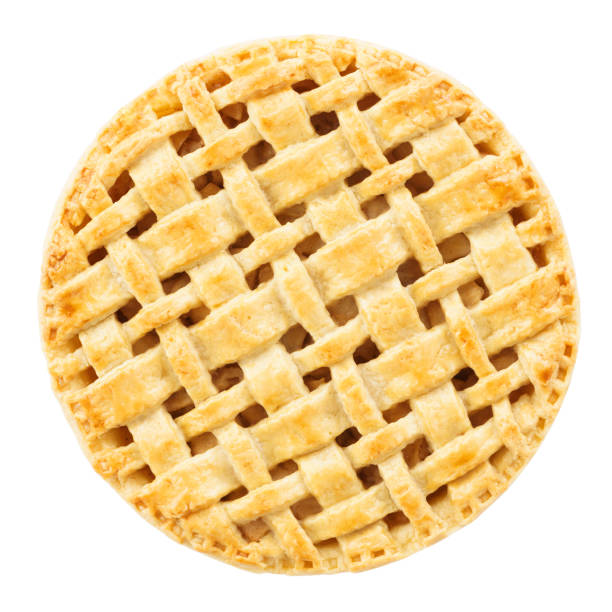 istock Tasty homemade apple pie isolated on white background. 1160947834