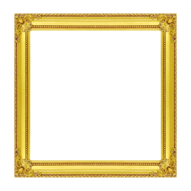 istock The antique gold frame isolated on white background 1160950715