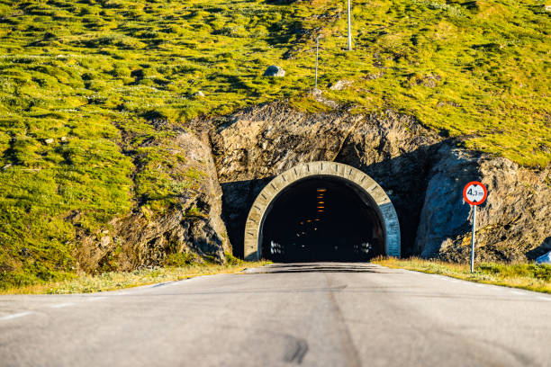 istock Road with tunnel in mountains Norway 1160950728