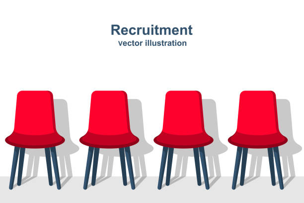 istock Recruitment concept. Row of chairs as a vacancy symbol 1160951901