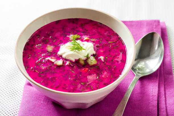 istock Holodnik - traditional Lithuanian (Russian, Ukrainian, Belorussian, Polish) cold beetroot soup 1160952516