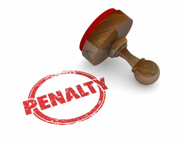 istock Penalty Fee Punishment Round Stamp Word 3d Illustration 1160955508
