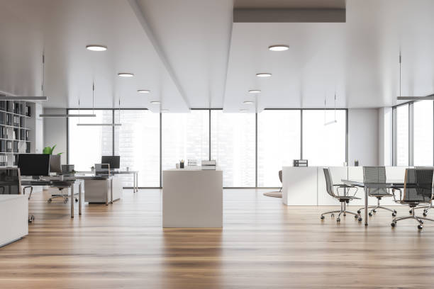 istock office interior with furniture. 1160955965