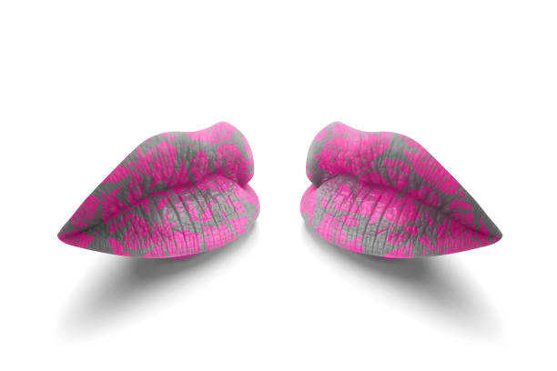 istock Lips. Fashion Concept Lipstick. Multicolored lips. Modern minimal art. 1160960613