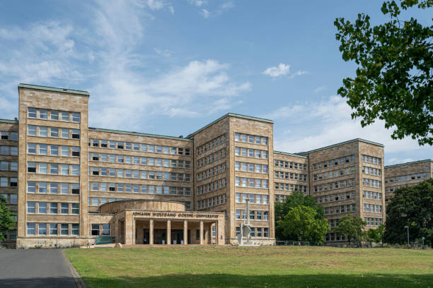 Frankfurt am Main, July 2019.  A view of  the Goethe University building in  Frankfurt - Campus Westend\