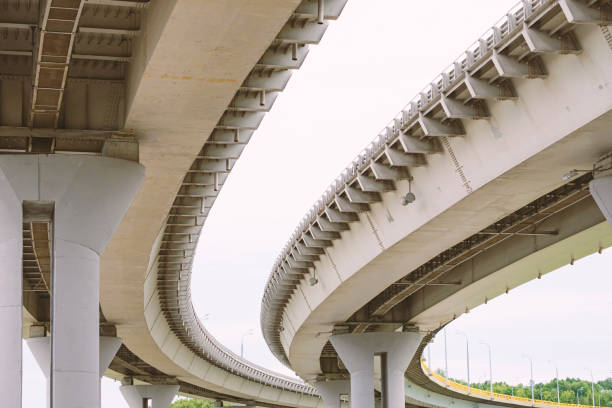 istock The construction of the road bridge. Bottom view. Architecture concept 1160962292