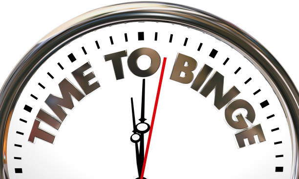 istock Time to Binge Clock Eat Food Meal 3d Illustration 1160964928