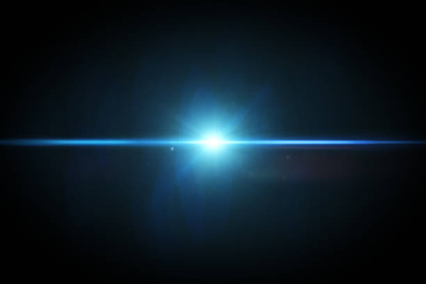 istock Blue Lens Flare on black background 1160965044