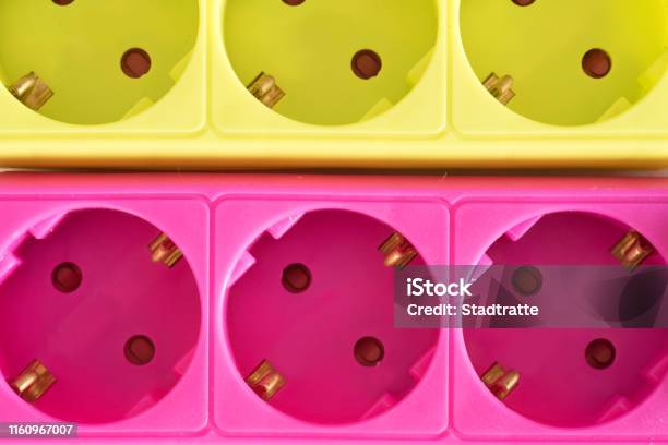 Socket Red Colour Colorful Sockets Stock Photo - Download Image Now - Gang Socket, Color ...