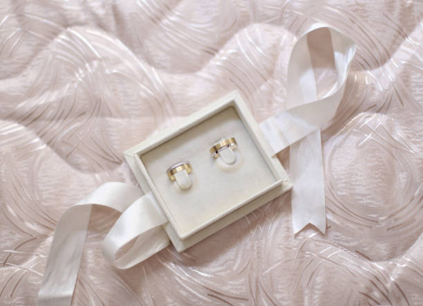istock Wedding rings and bouquet prepared for wedding day 1160975345