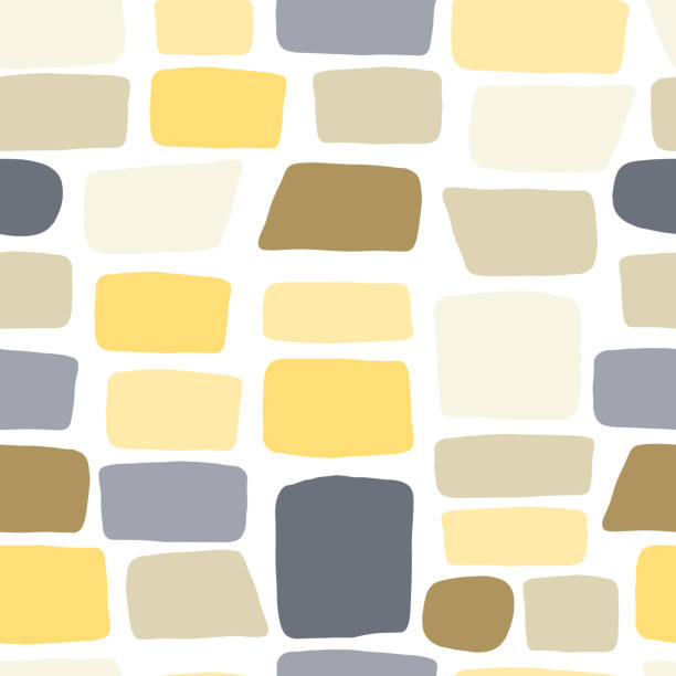 ilustrações de stock, clip art, desenhos animados e ícones de texture of a brick wall. pebbles seamless pattern. - granite block backgrounds gray