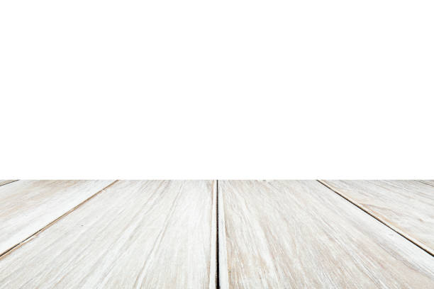 istock Above the old white oak wood floor with blank space 1160982397