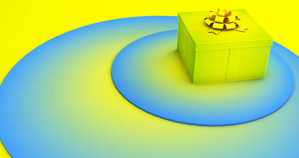 istock 3d rendering of a gift box on colored background. Creativity concept. valentine's day 1160987304
