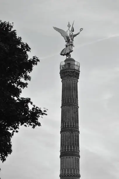 The Victory Column (German: Siegessäule) is a monument in Berlin, Germany. Designed by Heinrich Strack after 1864 to commemorate the Prussian victory in the Danish-Prussian War. On the top of the column is a bronze sculpture of Victoria, 8.3 meters (27 ft) high and weighing 35 tonnes, designed by Friedrich Drake.