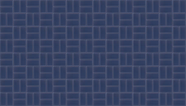 istock Dark blue ceramic mosaic tiles texture background. Dark blue metro tiles. Horizontal long picture. 1160991475
