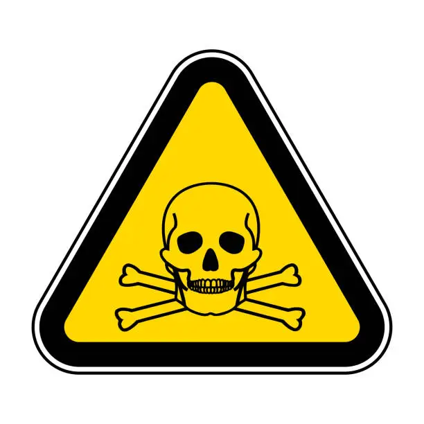 Vector illustration of Beware Ammonia Symbol Sign Isolate On White Background,Vector Illustration EPS.10