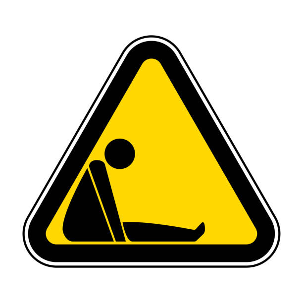 ilustrações de stock, clip art, desenhos animados e ícones de confined space symbol sign isolate on white background,vector illustration eps.10 - espaço confinado