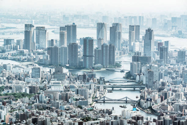 istock Tokyo aerial panorama across skyscraper cityscape 1160995296