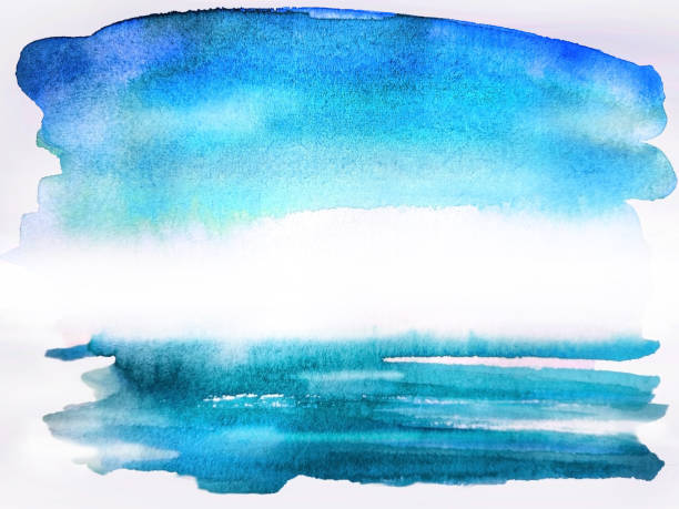 istock Blue watercolor texture. Abstract watercolour sea background 1160995395