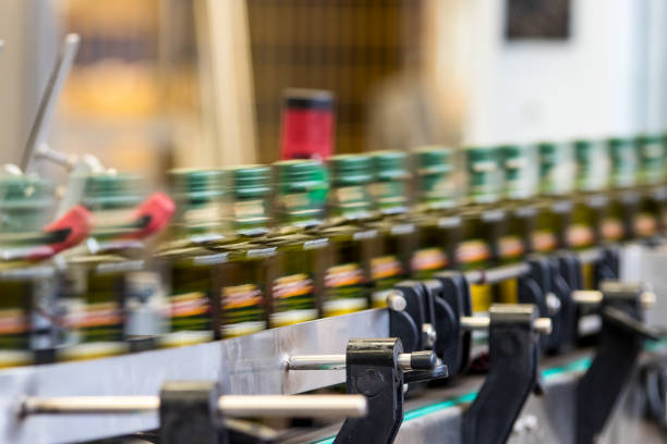 istock Olive oil bottling line 1160995520