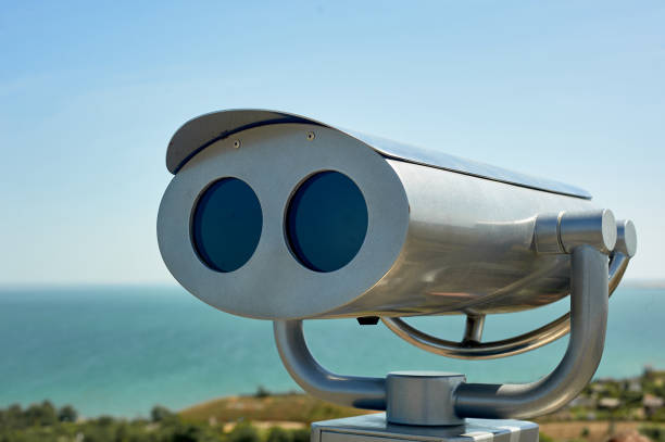 istock Binoculars on the observation deck overlooking the sea 1161002322