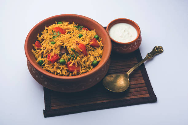 istock Tomato  pulav/Pilaf made using basmati rice, served in a bowl. selective focus 1161004230