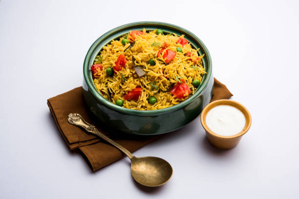 istock Tomato  pulav/Pilaf made using basmati rice, served in a bowl. selective focus 1161006162