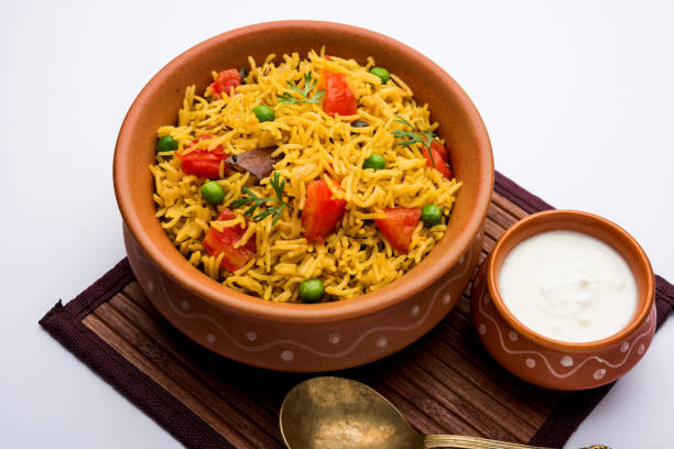 istock Tomato  pulav/Pilaf made using basmati rice, served in a bowl. selective focus 1161008176