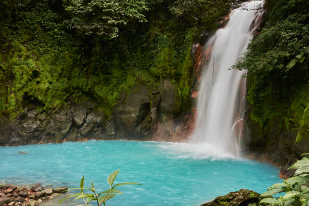 istock Celeste River Waterfall in Tenorio Volcano National Park, Costa Rica 1161008237
