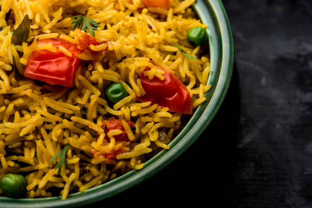 istock Tomato  pulav/Pilaf made using basmati rice, served in a bowl. selective focus 1161010867
