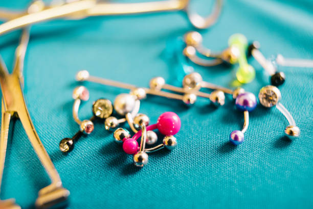 istock Body piercing background jewelry rings puncturing implants | Blurry Background 1161011132