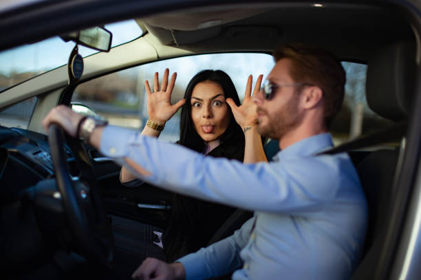 istock Happy young couple enjoying in drive 1161011171