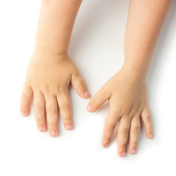 istock Children's hands isolated on a white background 1161011218