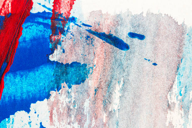 istock Abstract red and blue hand painted acrylic background 1161013690