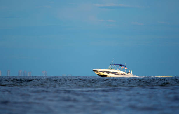 istock Speed boat in miami florida 1161013789