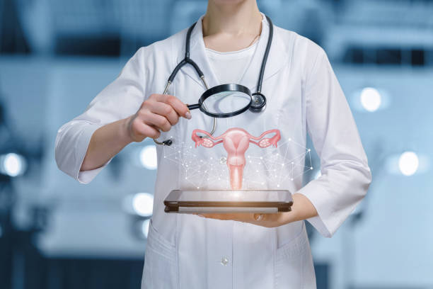 istock A medical worker examines a woman's uterus . 1161014559