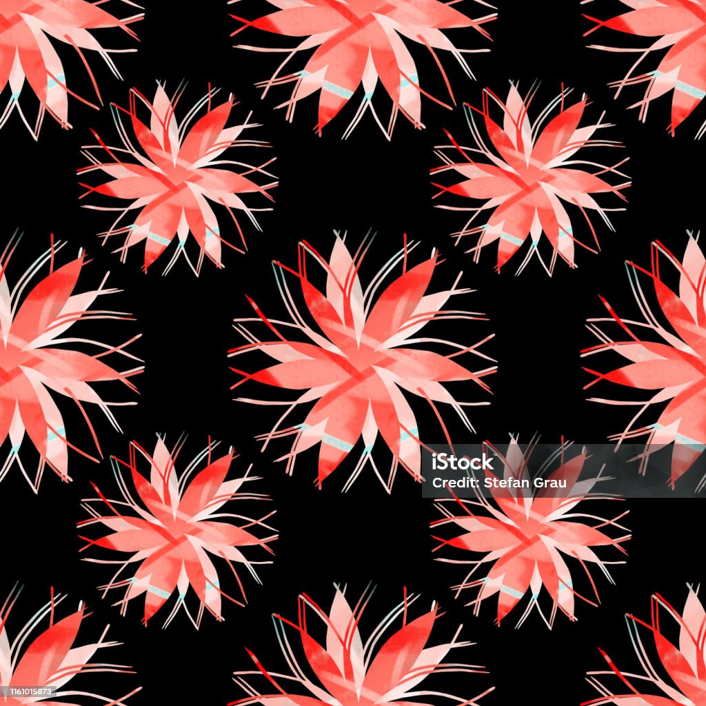 Roselette Pattern Rosette Seamless Pattern 2 Stock Illustration - Download Image Now ...