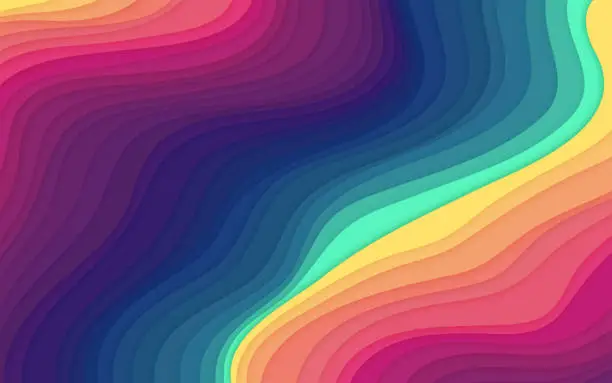 Vector illustration of Rainbow Blend Background Layers Abstract