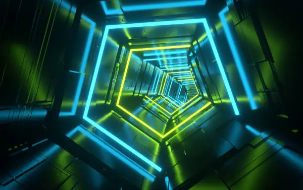 Abstract technological tunnel