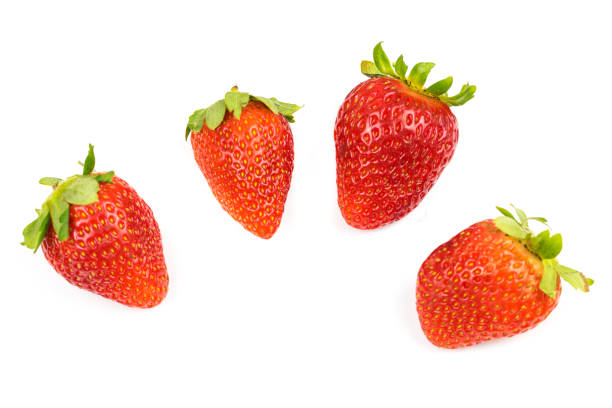 istock Fresh strawberries. White background. Isolated strawberry. 1161019418