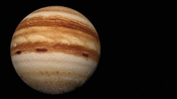 istock Flying over the surface of Jupiter. 3d rendering. 1161019500