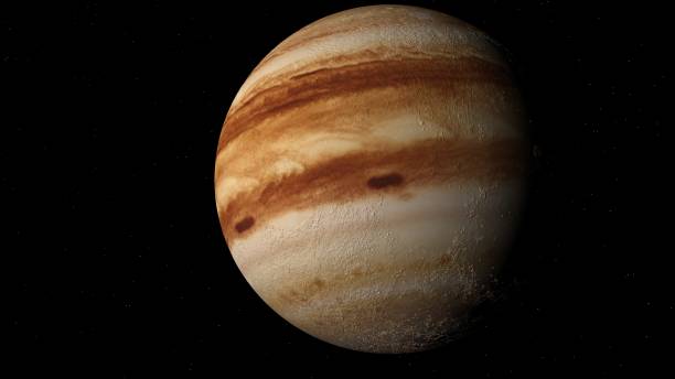 istock Flying over the surface of Jupiter. 3d rendering. 1161019516