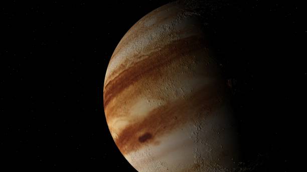 istock Flying over the surface of Jupiter. 3d rendering. 1161019522