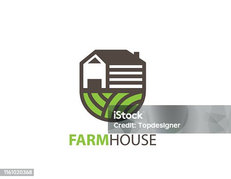 istock Farm house design vector 1161020368