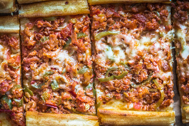 pita with mince and cheddar cheese