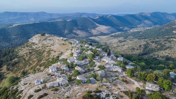 Kastro village, Greece stock photo