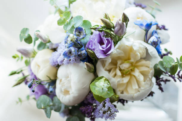 istock Wedding bouquet of flowers on a white background 1161022205