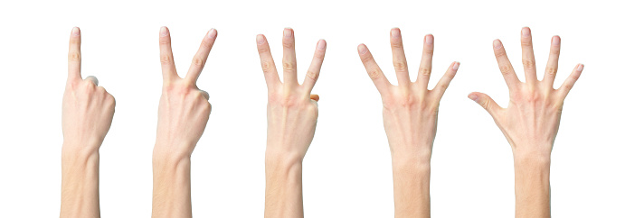 un collage de signos de las manos photo