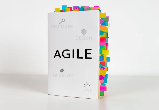 libro agile - hardcover book education single word horizontal foto e immagini stock