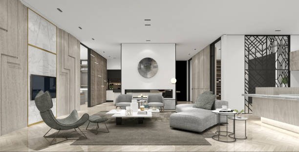 istock 3D Render of Living room 1161028799